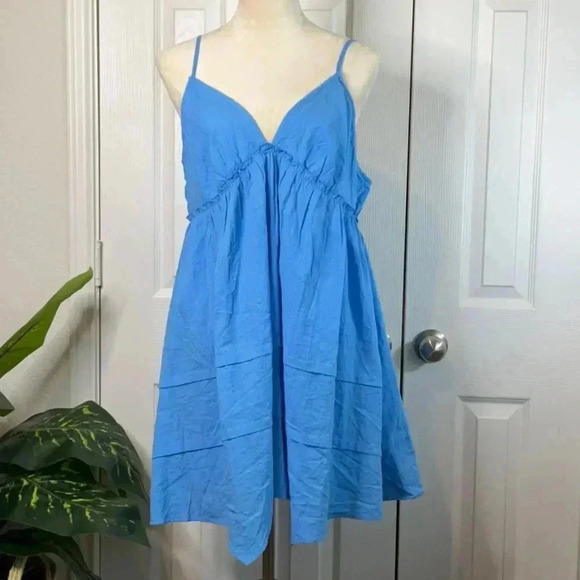 Wild Fable Women's Flip Flop Mini Dress Blue Size XL - Picture 3 of 12